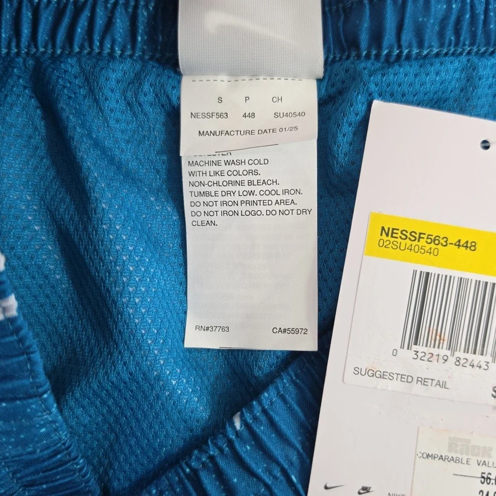 Nike Men S Swim Trunks Aqua Blue Multi Print 7